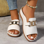 Luna | Women's Orthopedic Sandals | Cushioned, Buckle | Faux Leather