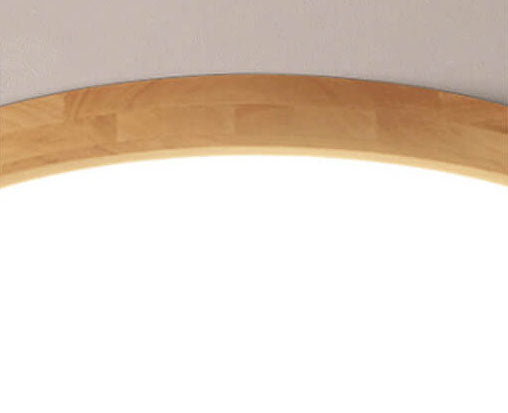 Delphine | Flush Mount Ceiling Light | Nordic Solid Wood, Round LED | 30CM