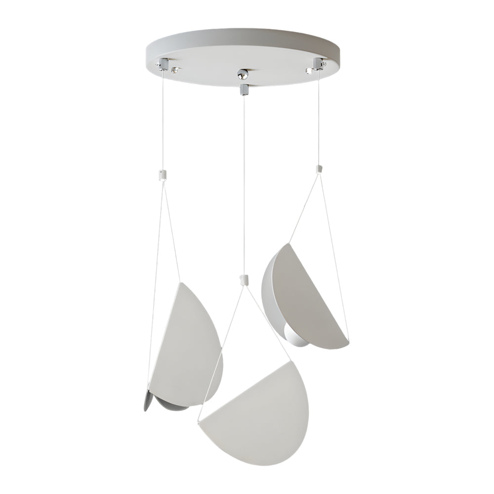 Leah | Pendant Lamp | Minimalist Half Moon, White | 1/3/6-Light