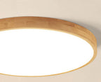 Delphine | Flush Mount Ceiling Light | Nordic Solid Wood, Round LED | 30CM