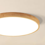 Delphine | Flush Mount Ceiling Light | Nordic Solid Wood, Round LED | 30CM