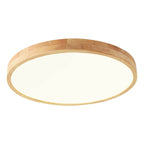 Delphine | Flush Mount Ceiling Light | Nordic Solid Wood, Round LED | 30CM