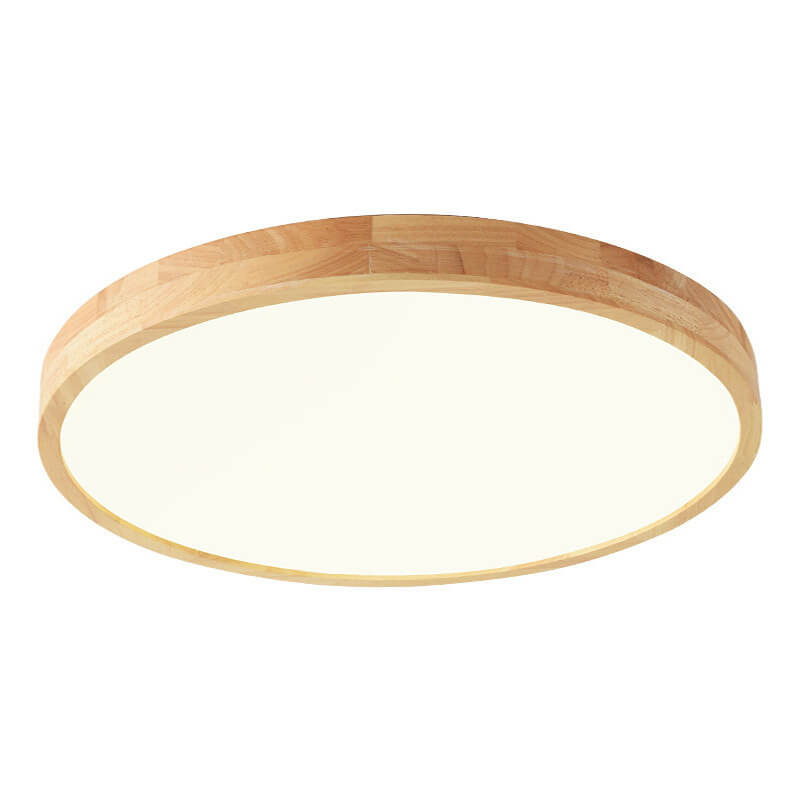 Delphine | Flush Mount Ceiling Light | Nordic Solid Wood, Round LED | 30CM