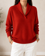 Jolie | Women's V-Neck Jumper | Soft Knit, Wrap Neckline | All-Season