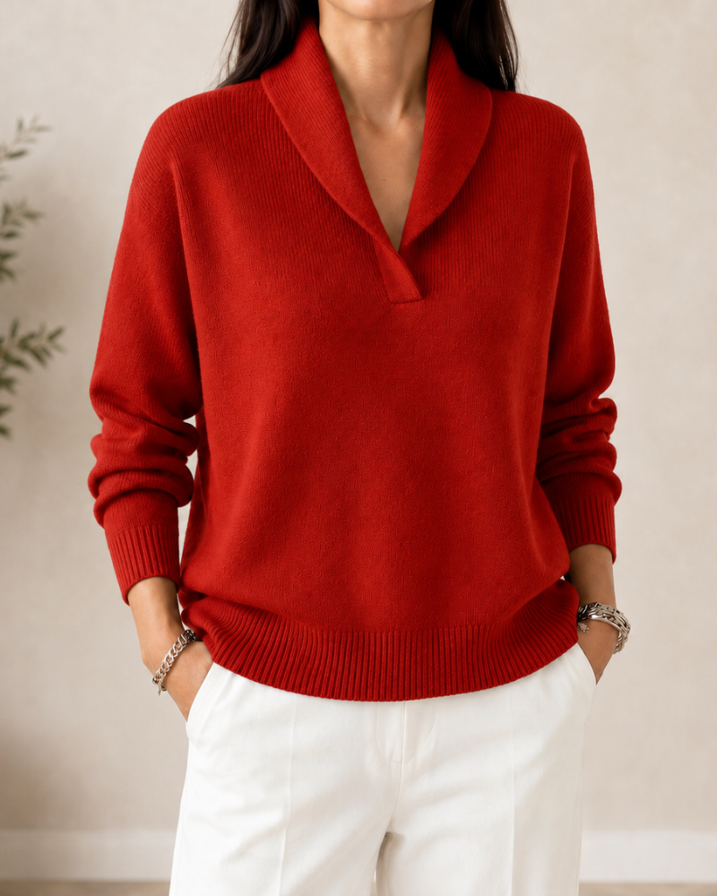 Jolie | Women's V-Neck Jumper | Soft Knit, Wrap Neckline | All-Season