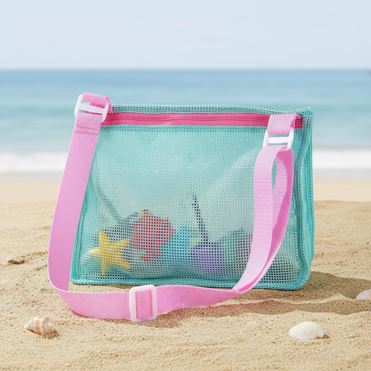 Beach Toy Bag | Mesh Sand-Free, Kids & Family | Yvaine