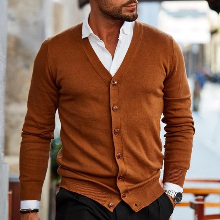 Men Knit Cardigan Comfortable Fit