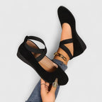 Orthopedic Flats Women Crisscross Strap Arch Support Comfort Shoes