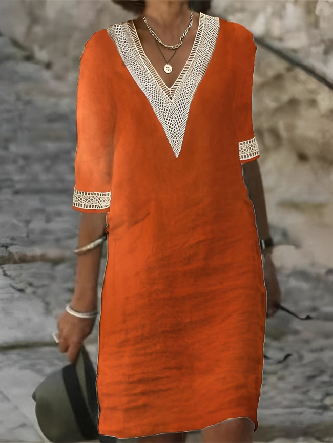 Women Linen Dress Relaxed Fit Midi | Tamsin