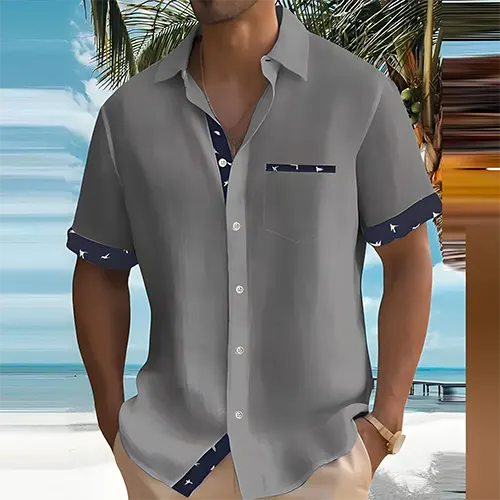 Aria | Men's Short Sleeve Summer Shirt | Breathable, Lightweight | S–3XL