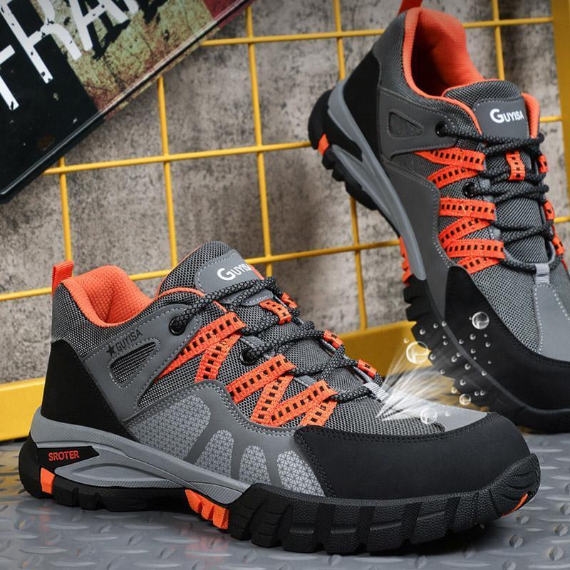 Marlow | Men's Steel Toe Safety Shoes | Anti-Smash, Slip-Resistant | Grey