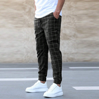 Wenna | Men's Jogger Pants | Plaid Pattern, Relaxed Fit | Casual Everyday