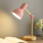 Dione | LED Table Lamp | Wood & Metal, Adjustable, E27 | 1-Light