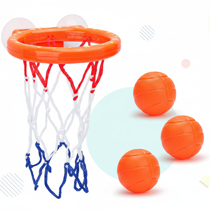 Fleur | Bath Basketball Set | Kids Bath Toy | Suction Cup, Mini Balls