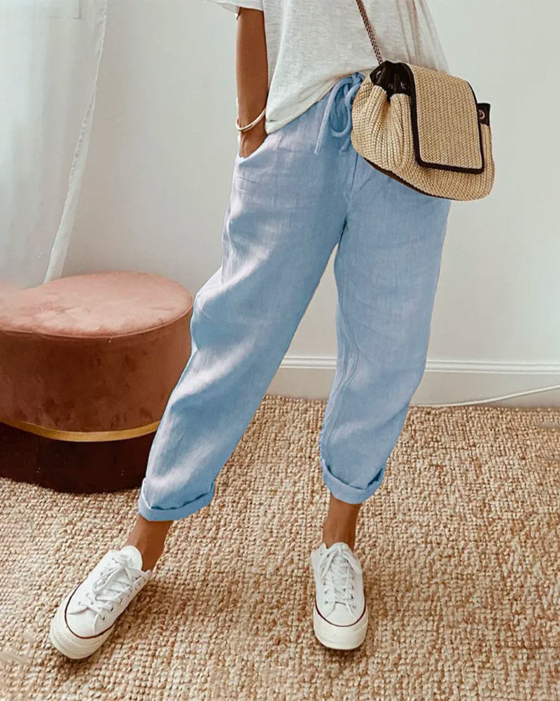 Embla | Women's Linen Pants | Casual, Breathable | Relaxed Fit