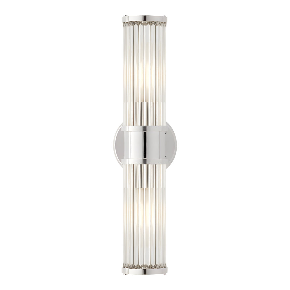 Mila | Wall Lamp | Modern Cylindrical Glass, 1/2-Light | Chrome & Gold