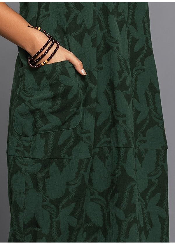 Tindra | Midi Dress With Pockets | Long Sleeve, Floral, Cotton Blend