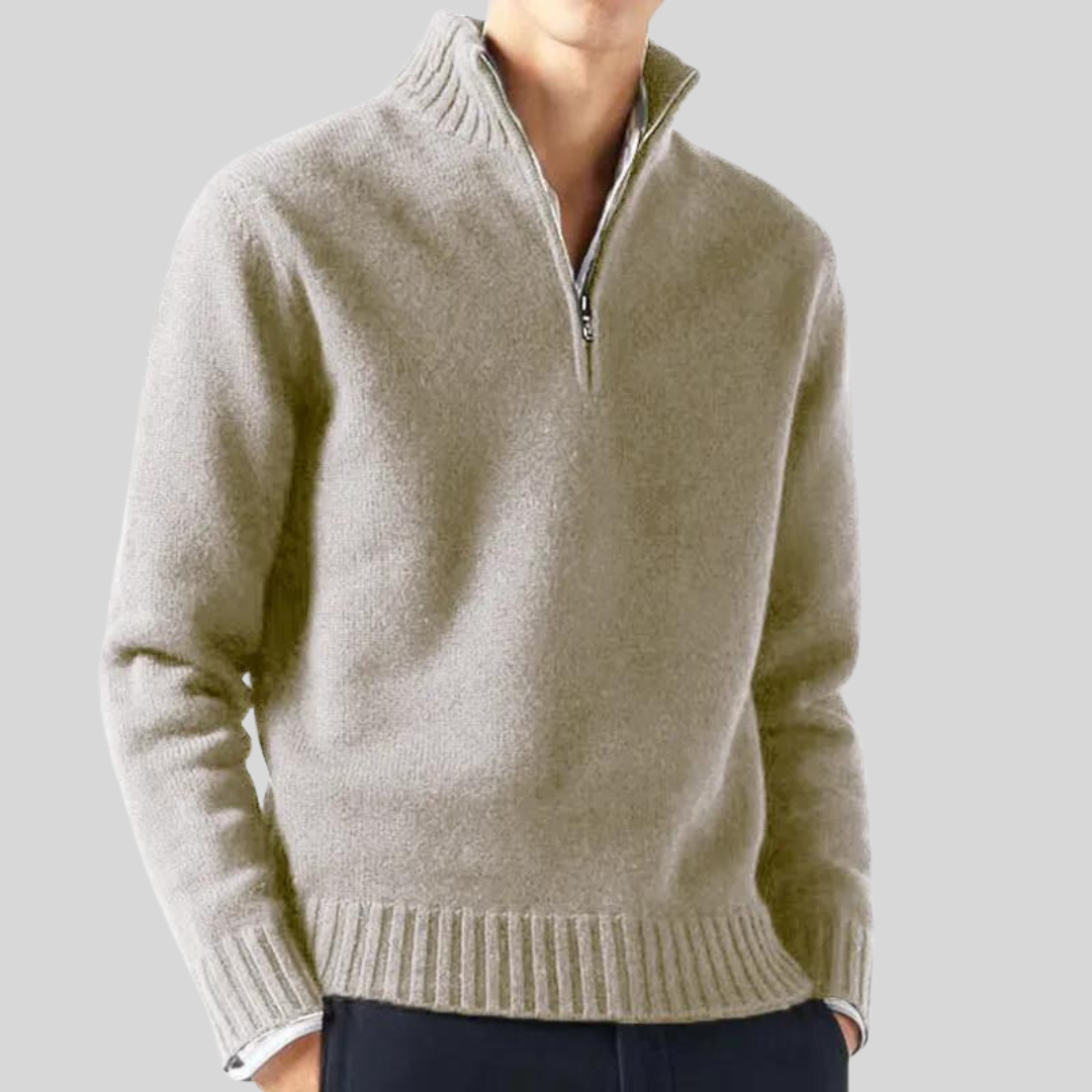 Calla | Men's Half-Zip Pullover Sweater | Wool Blend, Warm