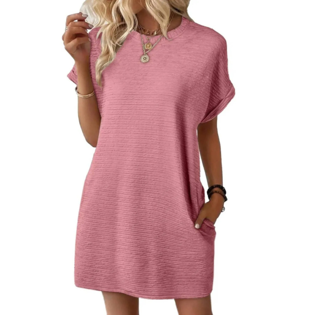 Women A-Line Dress Round Neck
