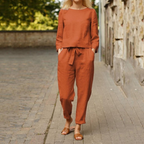 Women 2 Piece Blouse Trouser Set