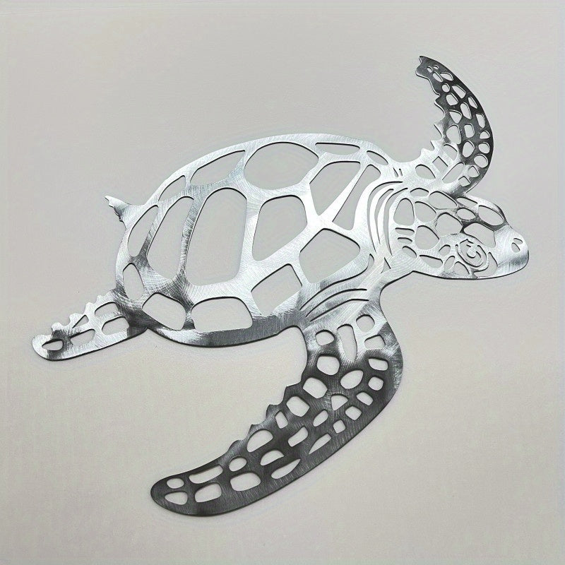 Nova | Metal Sea Turtle Wall Art | Handmade, Coastal Decor | Nautical Beach Theme