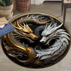 Dahlia | Round Dragon Rug | Non-Slip Floor Mat | Decorative Carpet