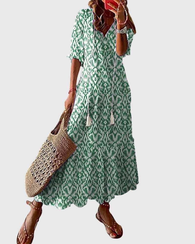 Gigi | Boho Summer Dress | V-Neck, Vintage, Lightweight