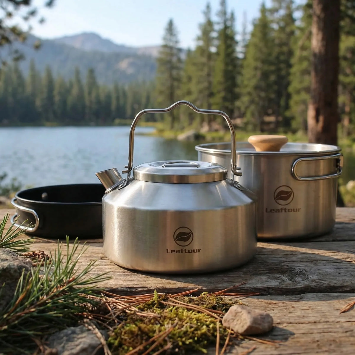 Gigi | Camping Cookware Set | 3-Piece Outdoor Kit | Kettle, Pot & Pan