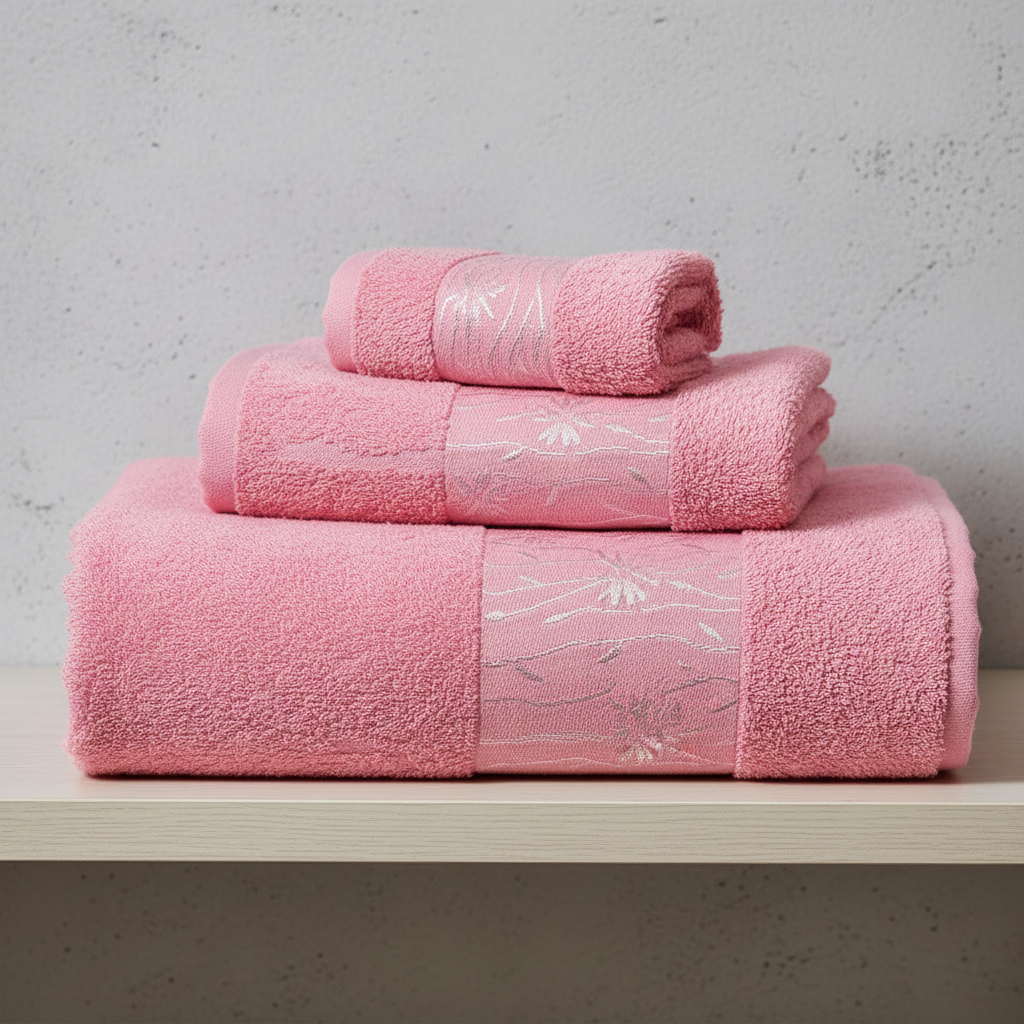 Towel Set | 3-Piece, 100% Ring-Spun Cotton, Soft & Absorbent | Lux