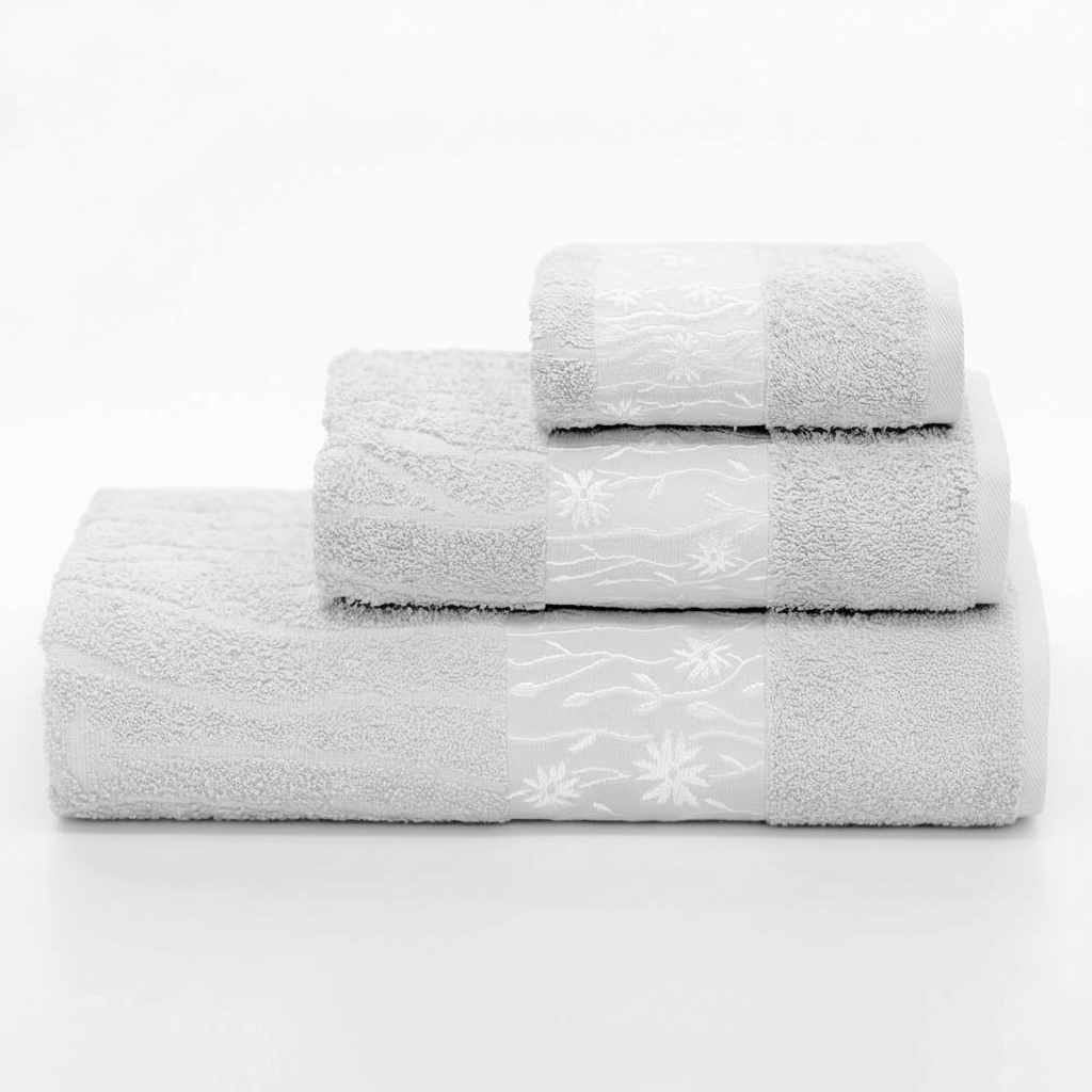 Towel Set | 3-Piece, 100% Ring-Spun Cotton, Soft & Absorbent | Lux