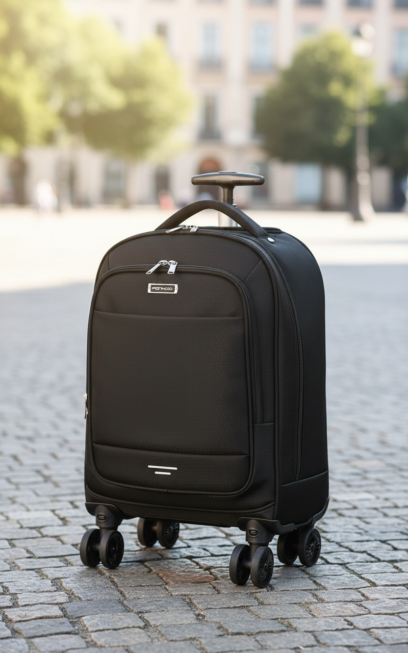 Sage | 30L Rolling Backpack | Black, Laptop Compartment | Water-Resistant Nylon