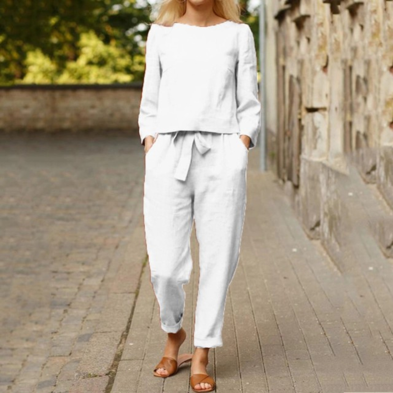 Women 2 Piece Blouse Trouser Set