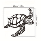 Nova | Metal Sea Turtle Wall Art | Handmade, Coastal Decor | Nautical Beach Theme