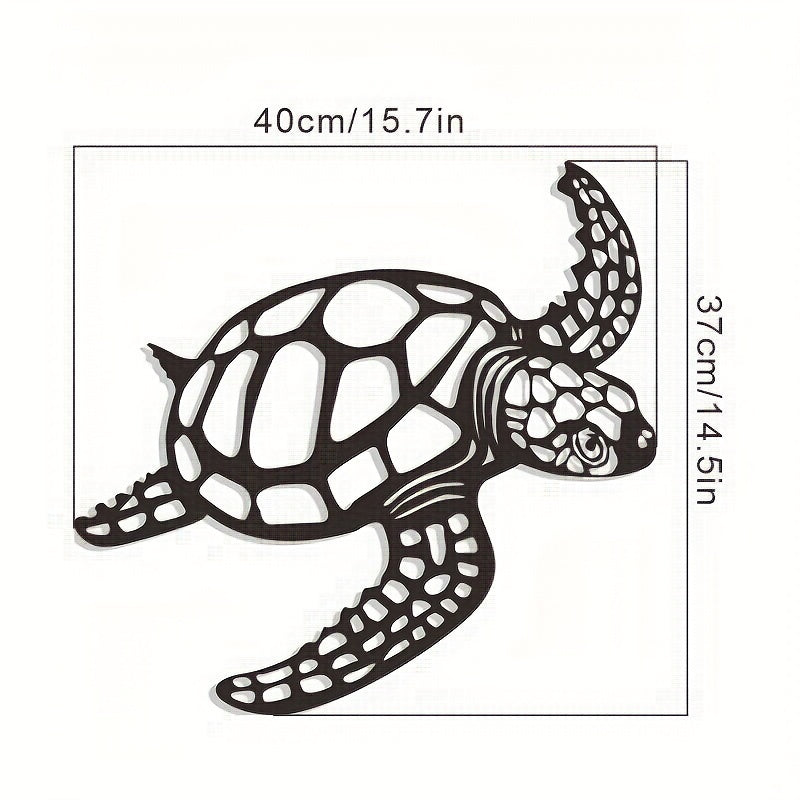Nova | Metal Sea Turtle Wall Art | Handmade, Coastal Decor | Nautical Beach Theme
