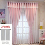 Saoirse | Embroidered Curtain Panels | Elf & Fairy Design, Light-Filtering | Set of 2 with Rings