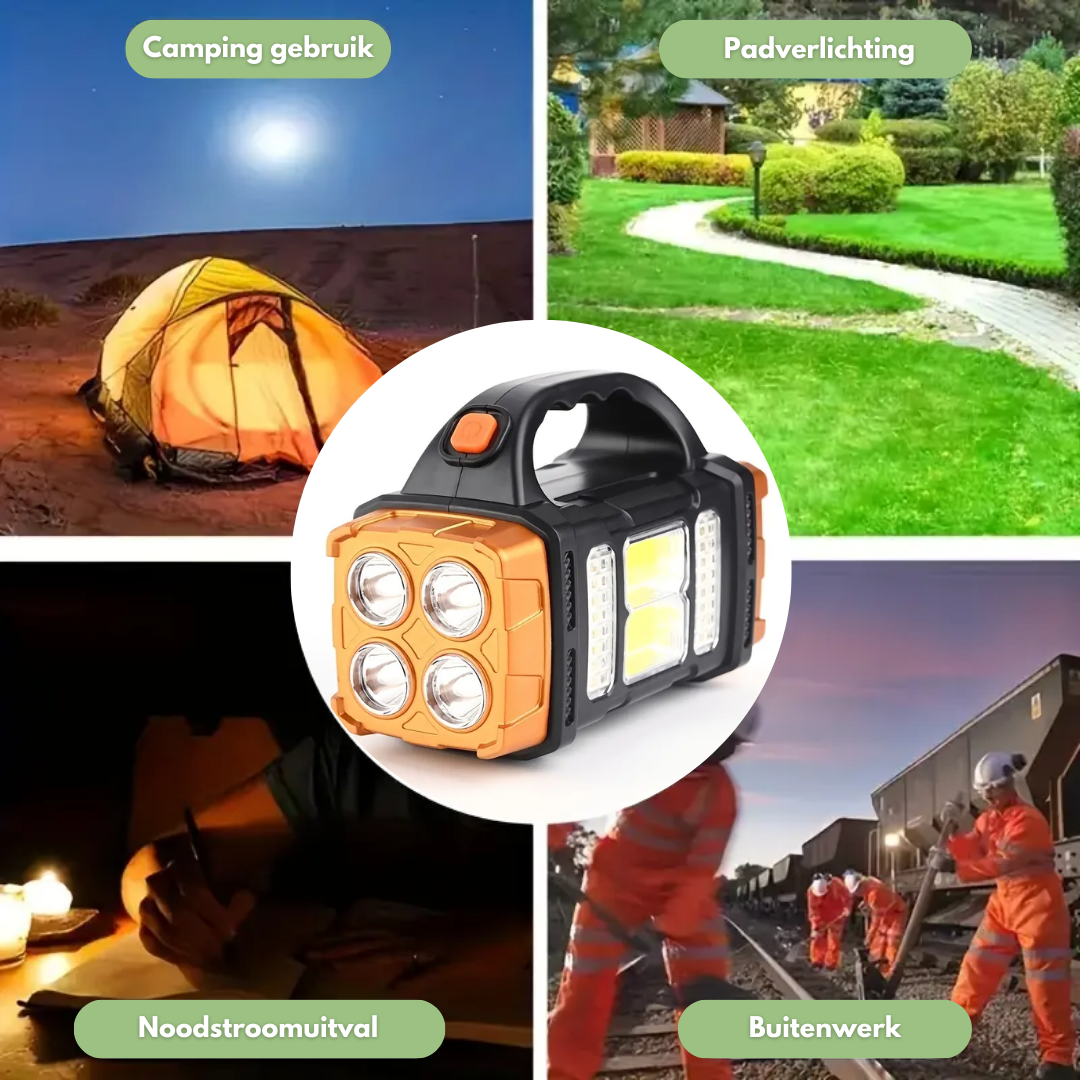 Yvaine | Solar Emergency Lantern | 3-in-1 Flashlight, Powerbank | IP44, 230g