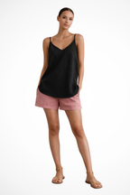 Marlow | Women's Linen Tank Top | Spaghetti Strap, Relaxed Fit | Spring