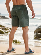 Mens Shorts Corduroy Look Lightweight Straight Fit Casual Wear