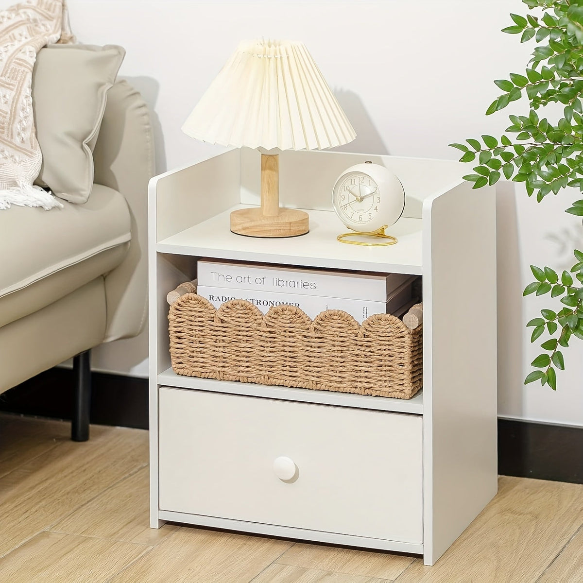 Rhea | Storage Basket | Boho Woven, Fan Edge | Natural Fibre, Rectangular