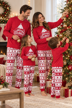 Christmas Pajamas Family Matching Sets Cotton Women Men Kids Baby