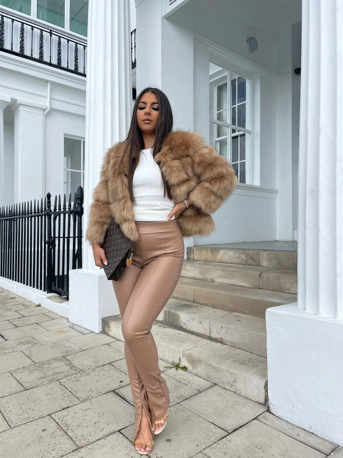 Della | Faux Fur Coat | Women's Glamour Jacket | Soft, Animal-Friendly