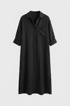 Women Shirt Dress Long Button Front Relaxed Fit | Jade