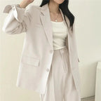 Ondine | Women's Blazer & Straight-Leg Trouser Set | Solid Color