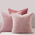 Una | Cushion Cover | Bohemian Rib Stripe, Soft Woven, Zip Closure