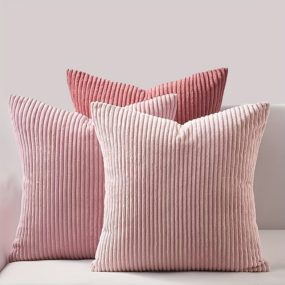 Una | Cushion Cover | Bohemian Rib Stripe, Soft Woven, Zip Closure