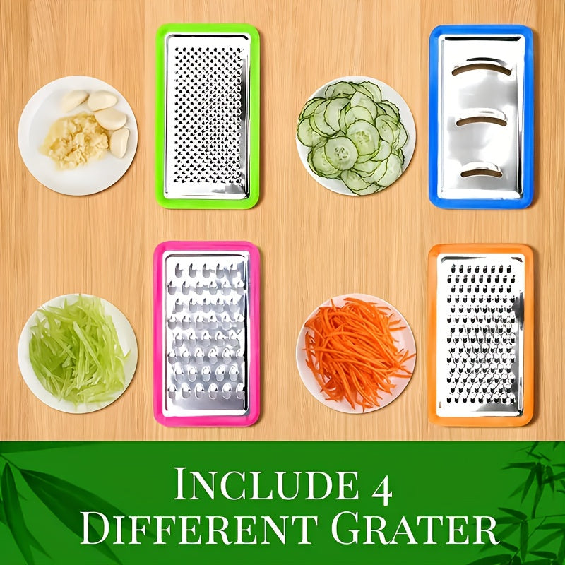 Delphine | Bamboo Cutting Board | Storage Trays, Graters & Juice Groove | Meal Prep Station