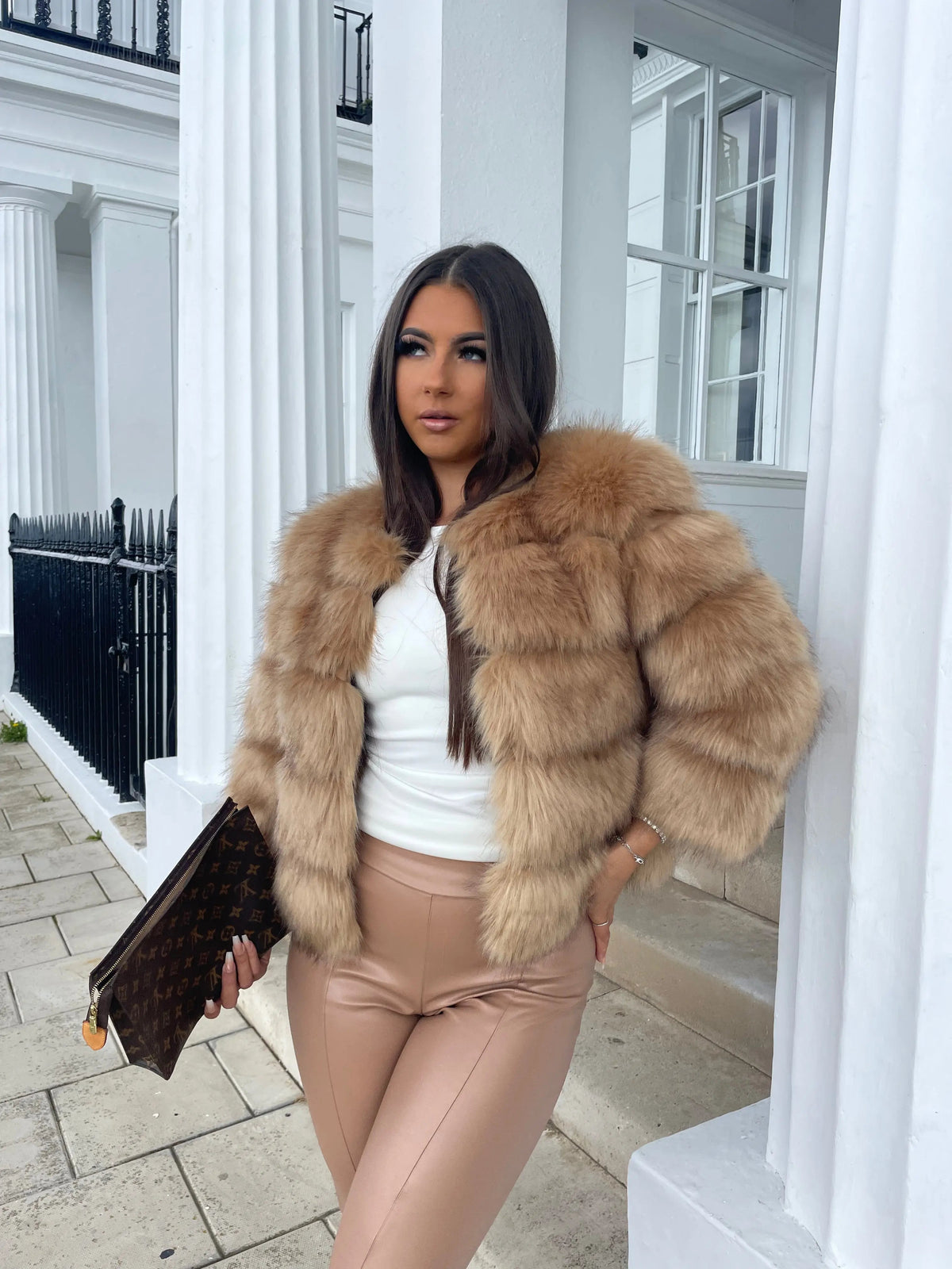 Della | Faux Fur Coat | Women's Glamour Jacket | Soft, Animal-Friendly