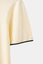 Men Polo Shirt Sleeveless Pure Cotton Contrast Trim Slim Fit