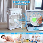 Freya | Air Cooler Fan | 3-in-1 Cooling, White, 7-Color LED, 600ml Tank