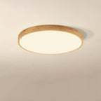 Delphine | Flush Mount Ceiling Light | Nordic Solid Wood, Round LED | 30CM